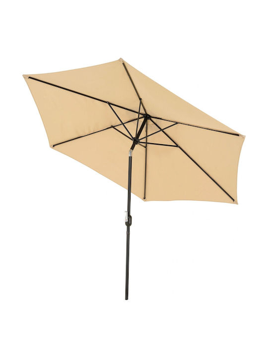 Umbrelă Rotundă Din Aluminiu Ecru Φ2.7m