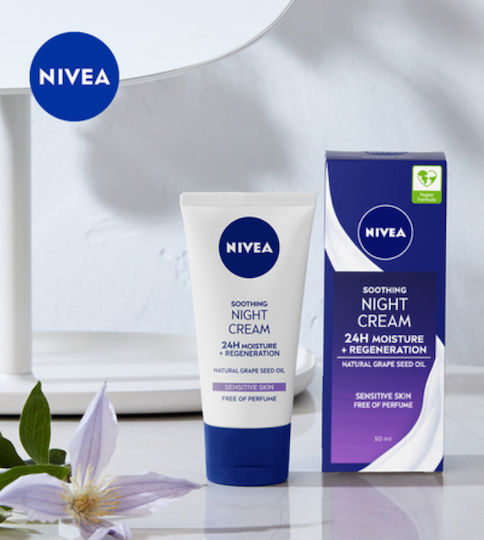 Nivea Daily Essentials Sensitive Night Cream 24h Creme Gesicht Nacht 50ml
