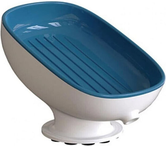 Alista Home Tavă De Săpun Din Plastic Cu Ventuză Albastră