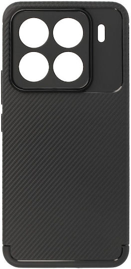 Tel Protect Carbon Задна корица Силикон Черен (Xiaomi 15 Pro)