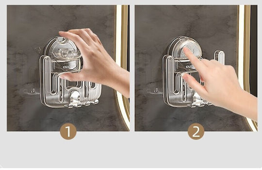 Alista Home Ποτηροθήκη Πλαστική με Βεντούζα Γκρι 4775277348242