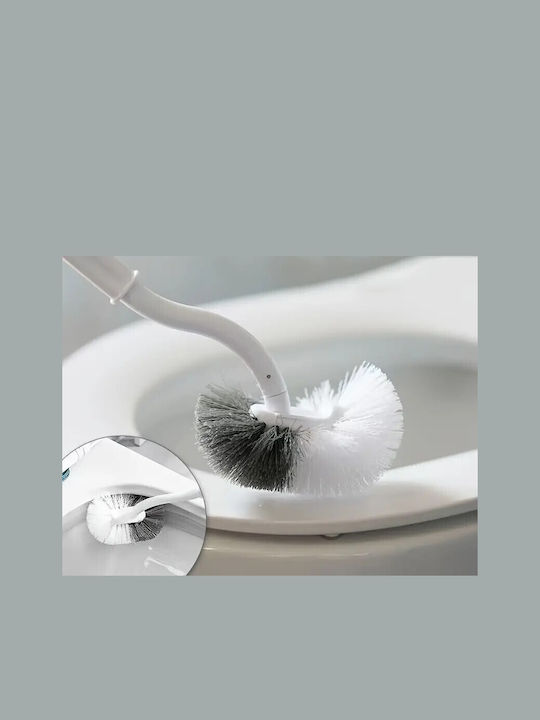 Alista Home Perie de Toaletă din Plastic pentru Baie Albă