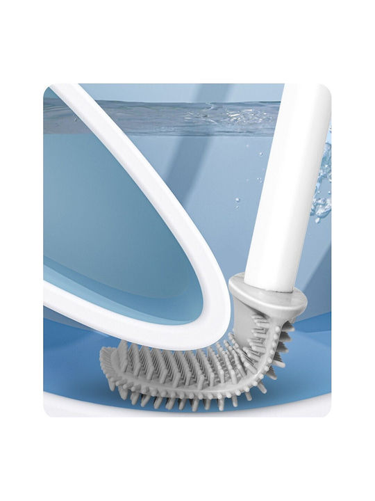 Alista Home Perie de Toaletă din Plastic pentru Baie Albă