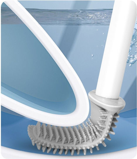 Alista Home Perie de Toaletă din Plastic Gri pentru Baie