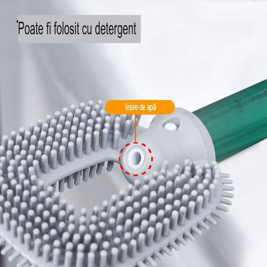 Alista Home Perie de Toaletă din Plastic Verde pentru Baie