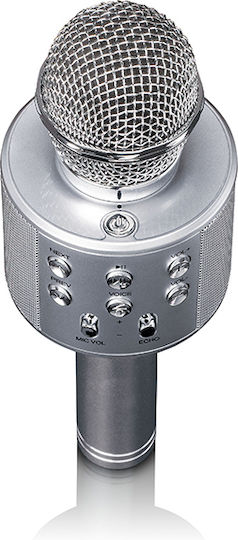 Lenco Μικρόφωνο Karaoke Ασύρματο BMC-040SI Ασημί