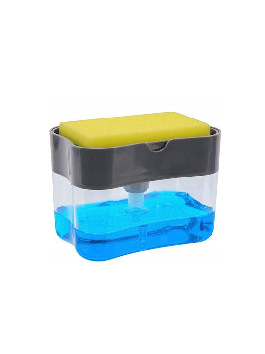Alista Home Dozator De Bucătărie Din Plastic Cu Suport Pentru Burete Negru 380ml