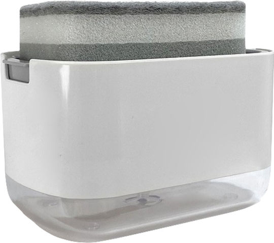 Alista Home Dozator De Bucătărie Din Plastic Cu Suport Pentru Burete Alb 300ml