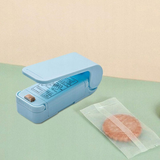 Mini Sigilator de Pungi cu Baterie Alista Home Sigilare Termică Spate Magnetic Portabil 9.7x3 Cm Albastru