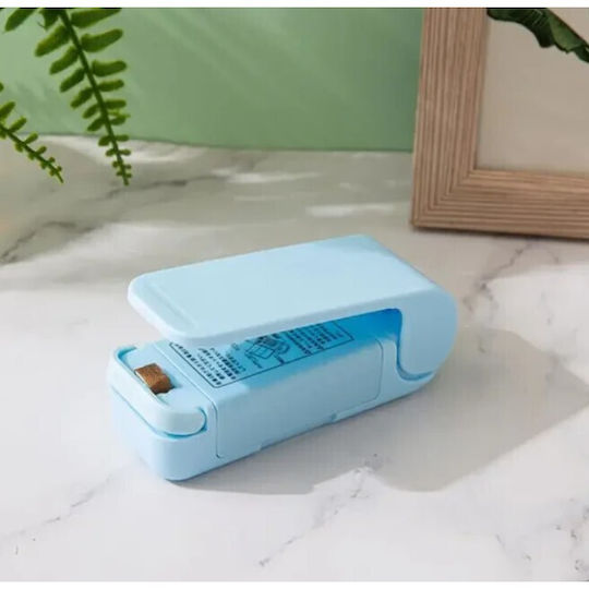 Mini Sigilator de Pungi cu Baterie Alista Home Sigilare Termică Spate Magnetic Portabil 9.7x3 Cm Albastru