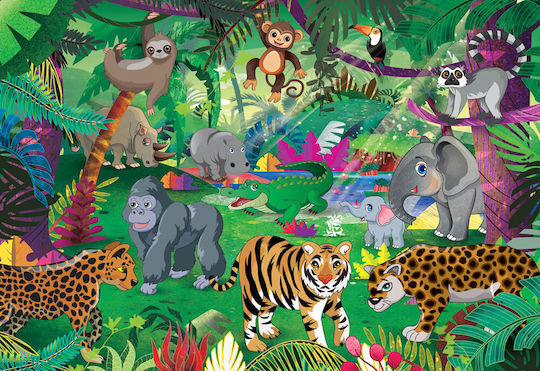 Kids Puzzle Adventure in the Jungle for 4+ years old+ Years 48pcs Ellinoekdotiki