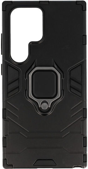 Ring Back Cover Silicon / Plastic Negru (Galaxy S24 Ultra)