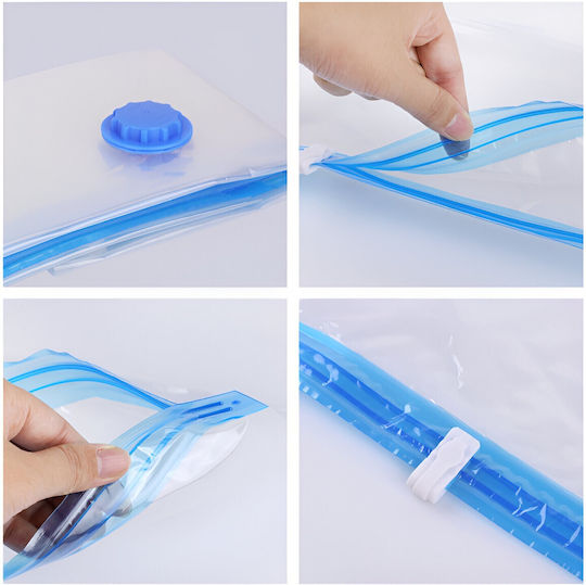 Alista Home Pungă De Plastic Pentru Depozitare Pătură/Duvet / Haine Vidată Și Etanșă 3 Bucăți