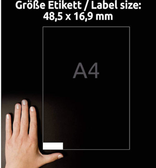 Avery Самозалепващи A4 етикети 48.5x16.9мм