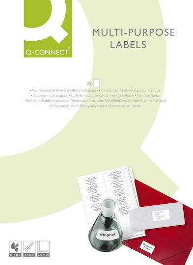 Q-Connect Self-Adhesive Rectangular A4 Labels 96.5x42.3mm