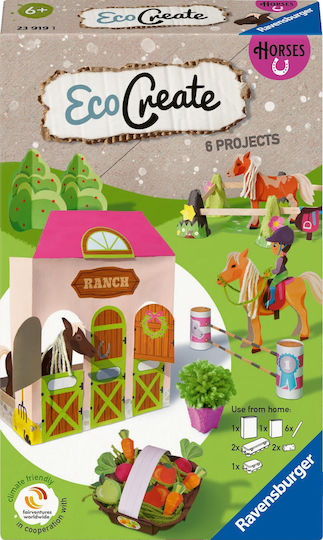 Ravensburger Eco Create Комплект за създаване на конна ферма, включващ 6 проекта
