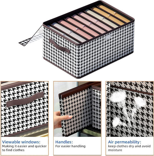 Alista Home Organizator Textil Pentru Haine Și Șosete Alb 44x30x20cm