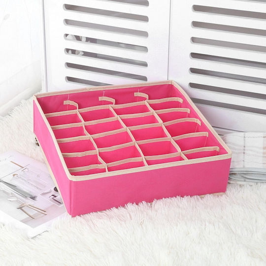 Alista Home Husă de Depozitare din Material Textil pentru Șosete / Cravate în Culoare Roz 32x32x10cm
