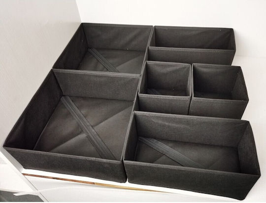 Alista Home Organizer und Schubladenteiler in Schwarz Farbe 6 Stück
