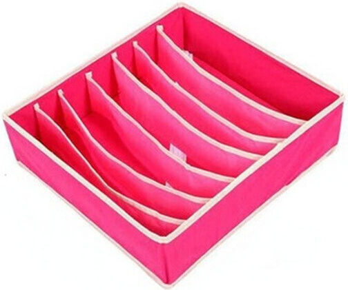 Alista Home Husă de Depozitare din Material Textil pentru Șosete / Cravate Roz 32x32x10cm