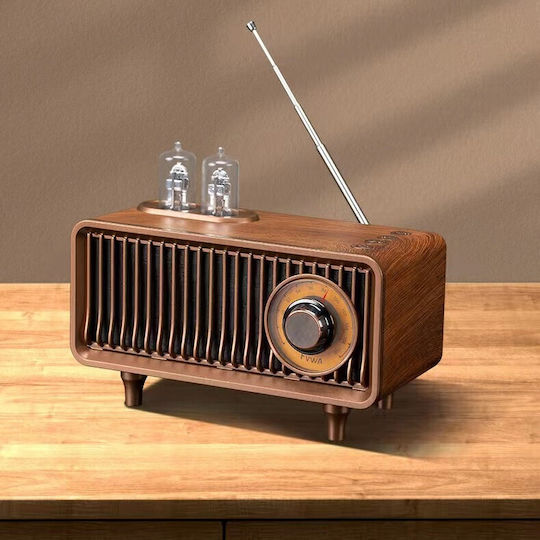 Ashu AS19 Bluetooth Speaker 5W with Radio Coffee