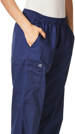 WonderWink Pull-on Cargo Γυναικείο Ιατρικό Παντελόνι Navy Μπλε από Βαμβάκι και Πολυεστέρα
