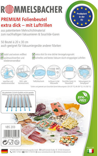 Rommelsbacher VBS 203 Finisaj periat Saci pentru Aparate Vacuum 200x300mm 50buc