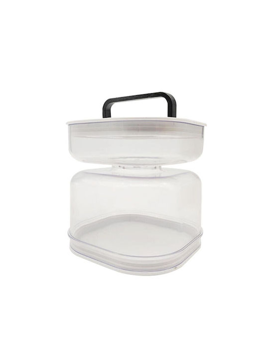 Alista Home Vază Utilizare Generală cu Capac Ermetic Plastic Alb 1400ml 1 Bucată