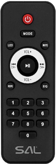 Bluetooth Lautsprecher 80W mit Tischuhr Schwarz