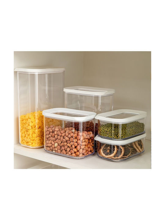 Alista Home Caseta Cereale Cu Capac Plastic Alb 2000ml 1 Bucată