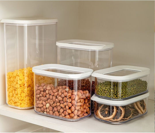 Alista Home Getreidebox mit Kunststoffdeckel Weiß 2000ml 1 Stück