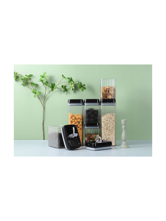 Alista Home Set 4 Stück Getreidegläser mit Kunststoffdeckel Transparent 3300ml