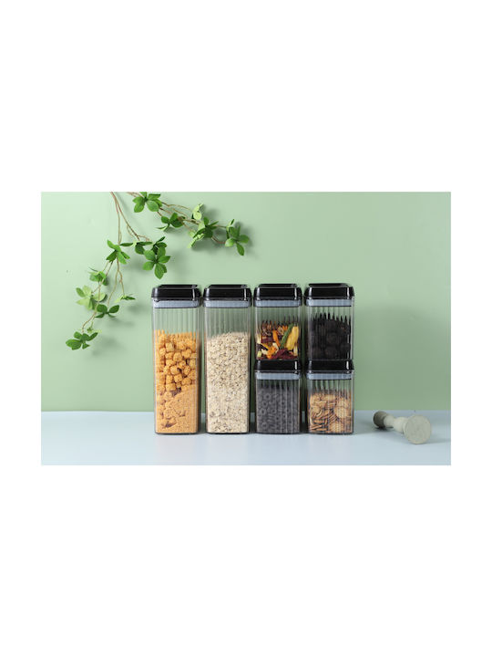 Alista Home Set 4 Stück Getreidegläser mit Kunststoffdeckel Transparent 3300ml