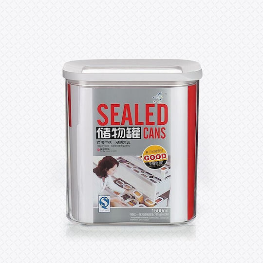 Alista Home Caseta Cereale Cu Capac Plastic Alb 1000ml