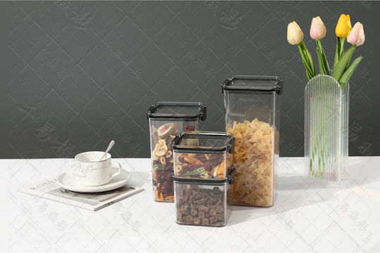 Alista Home Σετ 8τμχ Βάζα Δημητριακών με Καπάκι Πλαστικό Διάφανο 460ml 8τμχ
