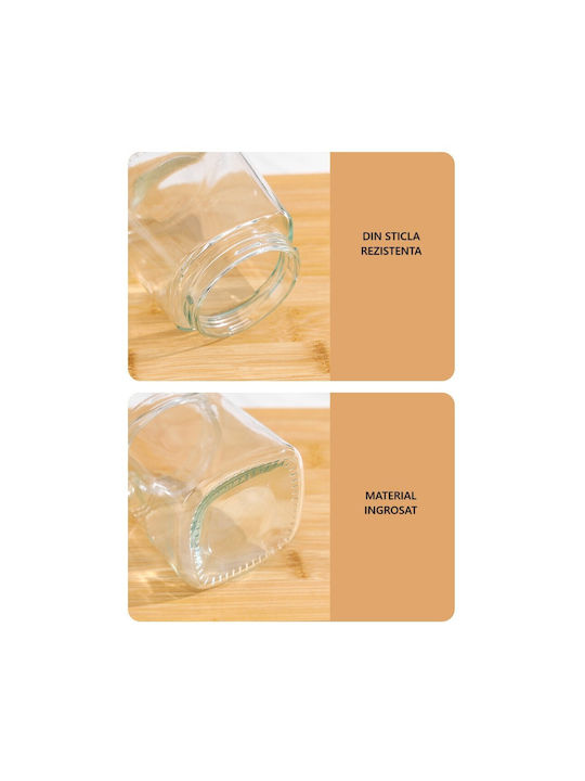 Alista Home Vază Pentru Zahăr Cu Capac Din Sticlă Albă 180ml
