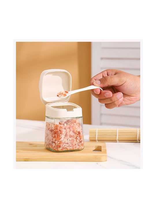 Alista Home Vază Pentru Zahăr Cu Capac Din Sticlă Albă 180ml