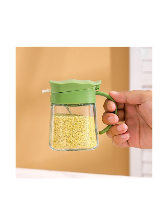 Alista Home Vază Pentru Zahăr Cu Capac Din Sticlă Verde 180ml