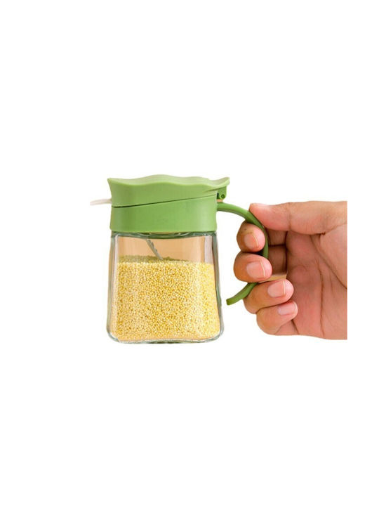 Alista Home Vază Pentru Zahăr Cu Capac Din Sticlă Verde 180ml