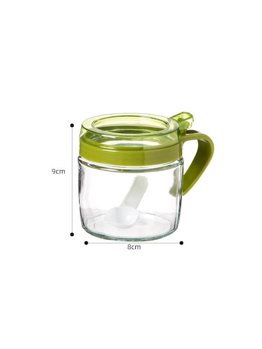 Alista Home Vază pentru Zahăr cu Capac Sticlă Transparentă 180ml