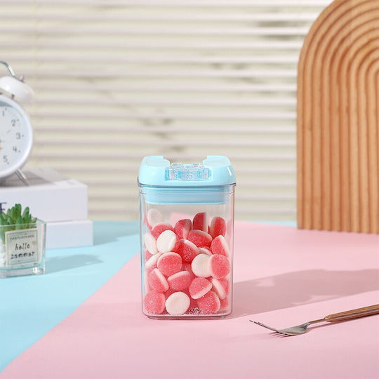 Alista Home Set 5 Stück Lebensmittelgläser mit Kunststoffdeckel Blau 500ml