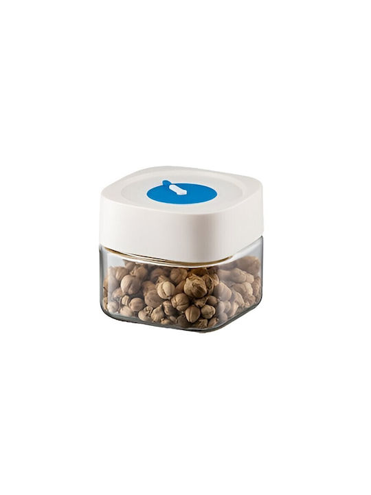 Alista Home Vază Pentru Cereale / Paste / Cafea Cu Capac Sticlă Albă 500ml 1 Bucată