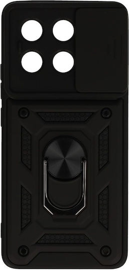 Задна корица Силикон / Пластмаса Черен (Poco X6 Pro)