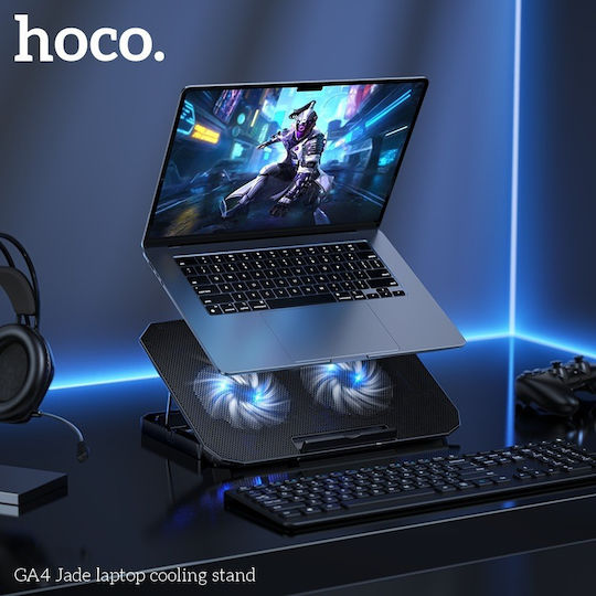 Hoco GA4 Cooling Pad for Laptop up to 17" with 2 Fans and Lighting