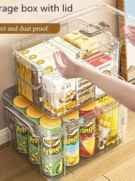 Alista Home Cutie De Depozitare Din Plastic Cu Roți Și Capac Transparent 31.5x23x19cm