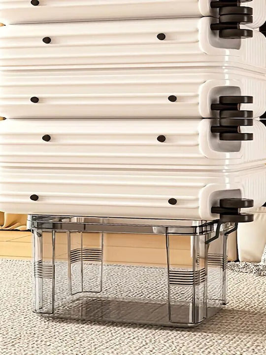 Alista Home Cutie De Depozitare Din Plastic Cu Roți Și Capac Transparent 31.5x23x19cm