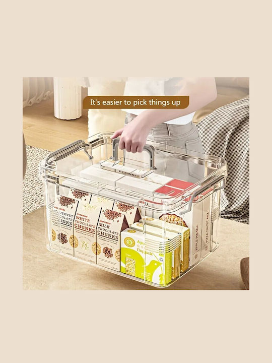 Alista Home Cutie De Depozitare Din Plastic Cu Roți Și Capac Transparent 24x17x13.5cm