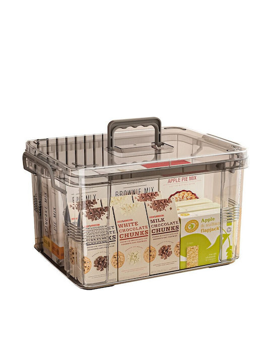 Alista Home Cutie De Depozitare Din Plastic Cu Roți Și Capac Transparent 24x17x13.5cm