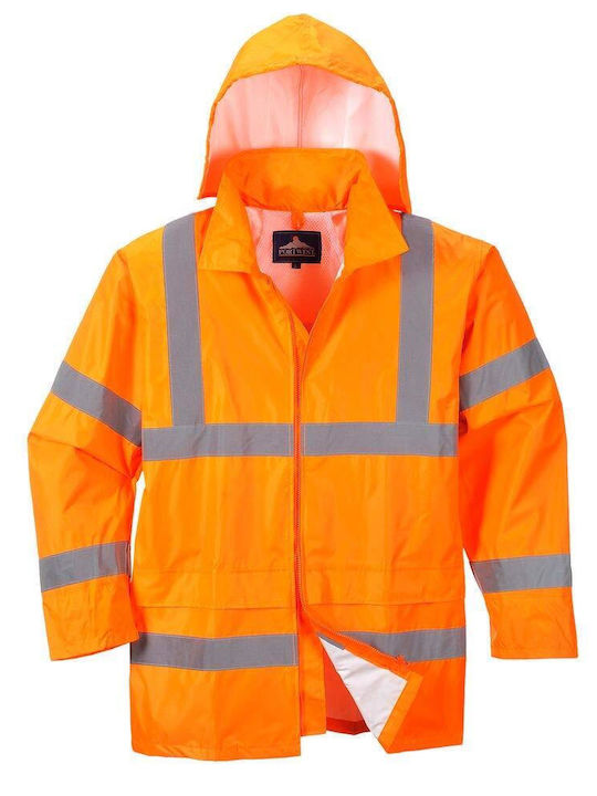 Portwest Jachetă De Lucru Cu Elemente Reflectorizante Cu Glugă Portocalie