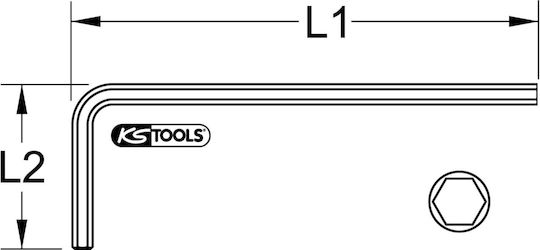 Ks Tools Allen-Schlüssel mit einer Spitze der Größe 17mm